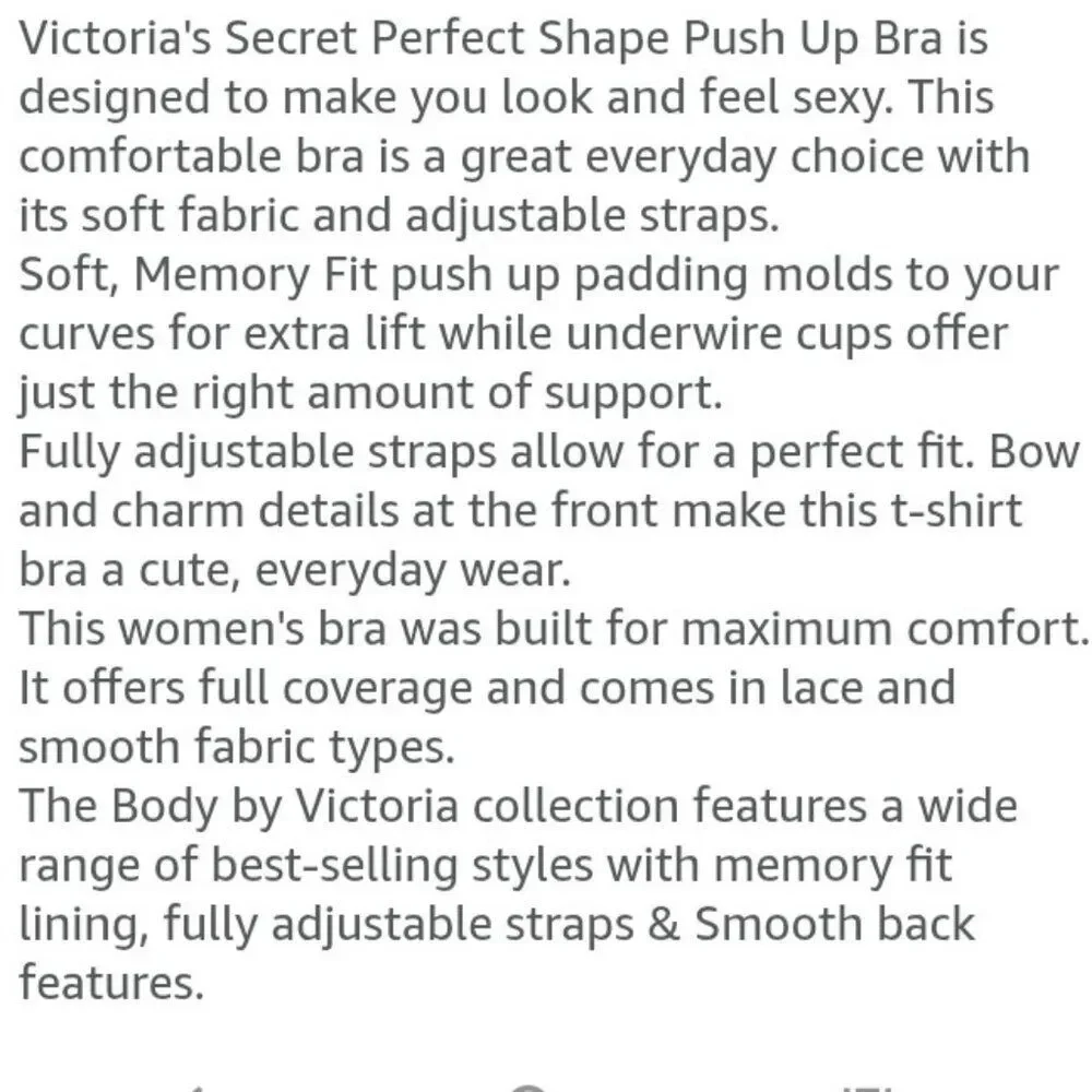 Victoria's Secret Bra Push Up Padded Comfy Front Close Lace Racer Gray Blue 32C